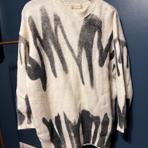 Black and White Abstract Sweater